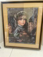 Front view of framed print showing image, mat, and frame