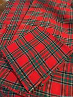 Close view of plaid pattern showing fabric texture