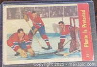 Front of 1955-56 Parkhurst hockey card #71 in sleeve