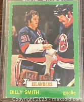 Front of Billy Smith O-Pee-Chee card