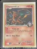 Front of Charizard G card in top loader