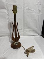 Full view of table lamp showing design and condition