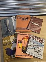 All six craft and arts books front covers visible