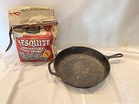 Skillet and charcoal bag overview