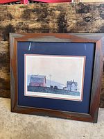 Front view of framed John Klopp print showing artwork, mat and frame