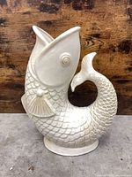 front view showing fish form and glaze