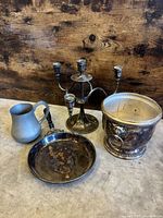 group shot of all four metal items