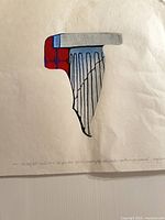 Full view of lithograph showing abstract motif and sheet condition