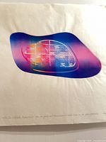 Full view of Hazelgrove print showing abstract design and margins