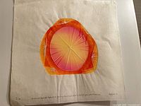 Full view of lithograph showing abstract design and inscriptions