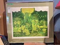 Full view of framed print showing artwork, mat and frame