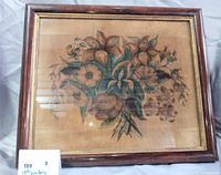 Full view of framed floral artwork