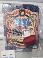 Front of sealed Jumbo Checker Rug Game package