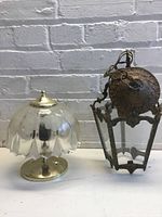 Both light fixtures side by side