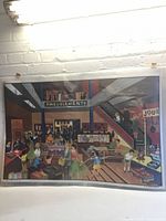 full view of front side showing department store scene