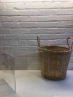 basket and acrylic stand side by side