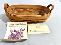 Basket with brochure and inspection card displayed
