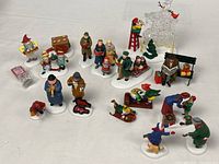 All figurine sets arranged together showing quantity and variety