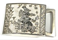 Front view showing Mayan motif and overall design