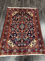 Full view of rug showing overall design and dimensions