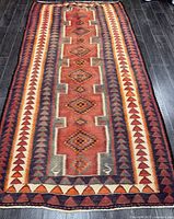 Full view of Hamadan kilim rug