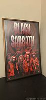 Full view of framed Black Sabbath poster