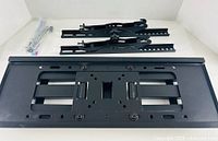 Front view of mount components and hardware bag