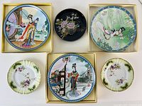 Overview of six plates arranged, showing design and boxes