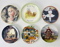 Overview of six decorative plates