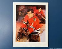 Frontal view of signed Glenn Hall print