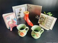 Group overview of all seven decorative items