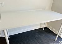 Front angled view of entire table with legs attached