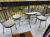 Full bistro set on balcony