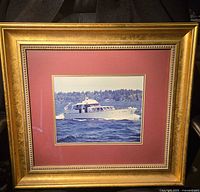 Framed yacht photo full view