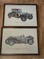 Both framed prints side by side