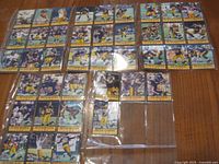 Fronts of five binder pages showing Tiger-Cats cards