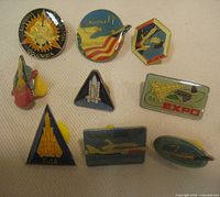 Front view of all nine pins