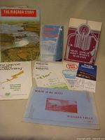 Front view showing main assortment including Niagara Story, Maid of the Mist, Misty Awards and other brochures