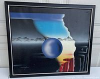 Front view of framed abstract print