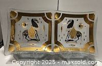 Full view of tray angled, shows overall design and divided form