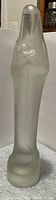 Full view of tall frosted crystal Madonna & Child sculpture on base