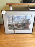 Full view of framed signed print