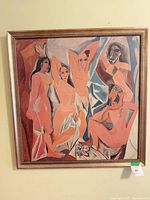 Full view of framed wood print