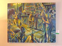 Full view of Mario Gutierrez painting on wall