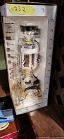 Front of boxed Apollo 11 model set showing command and lunar modules in clear window