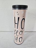 Front view showing HO HO HO design and pink color