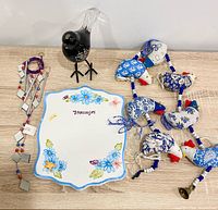 All four items grouped on table