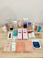 Full layout of all hair-care items showing sizes and count