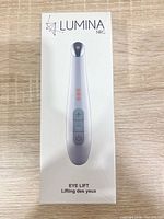 Front of sealed Lumina NRG Eye Lift retail package