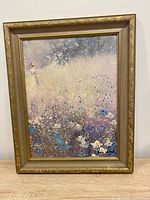 Full view of framed painting showing artwork and frame